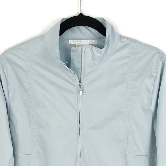 NIKE GOLF 1/4 Zip Jacket Windbreaker Athleisure Sportswear Large Light Blue - Picture 3 of 9